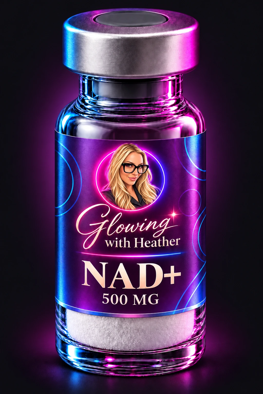 NAD+ 500mg vial by Glowing with Heather